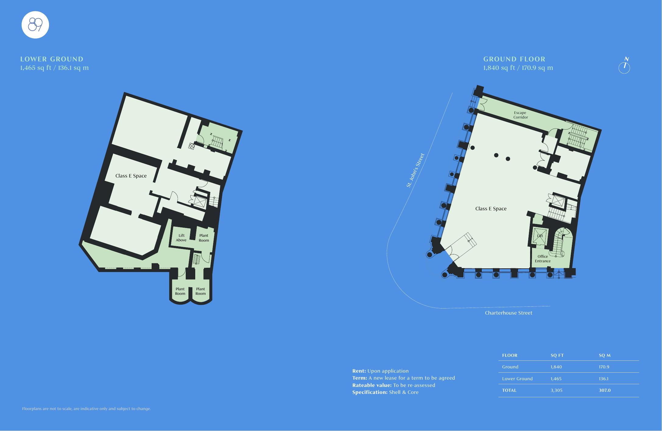 89 Charterhouse Street, Former Banking Hall — Ground & Lower Ground
